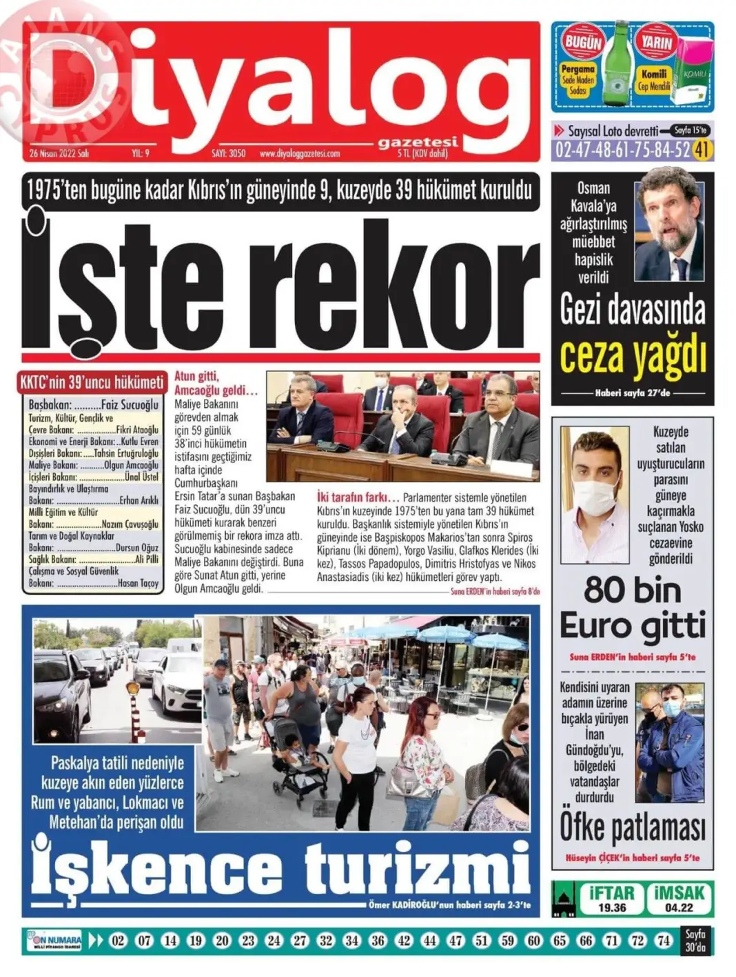 26 Nisan 2022 Salı Gazete Manşetleri 10