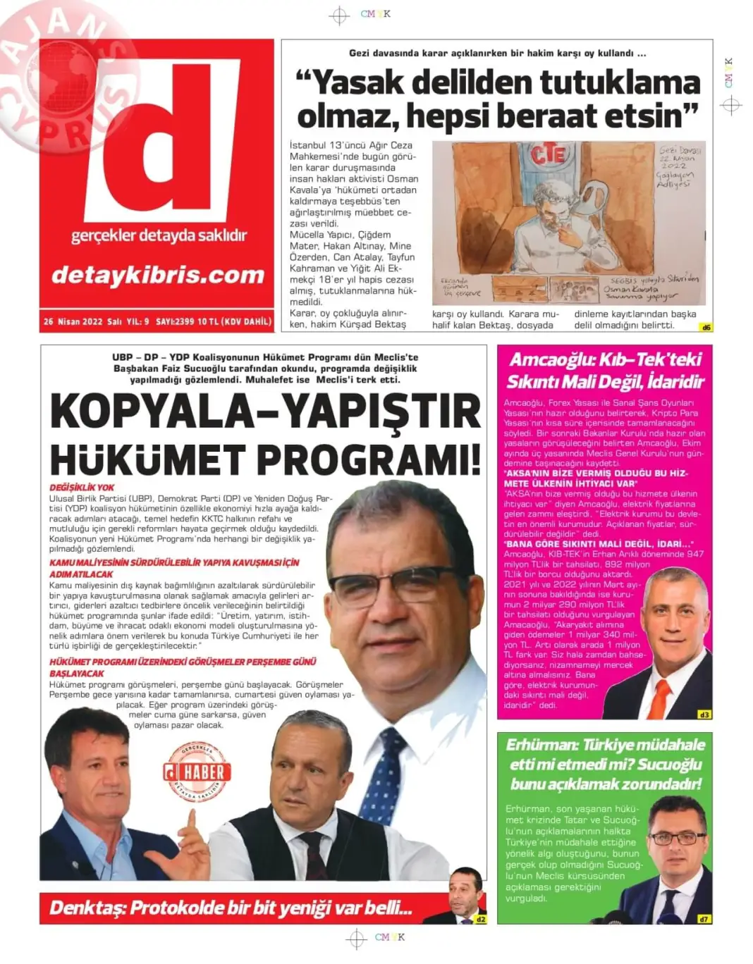 26 Nisan 2022 Salı Gazete Manşetleri 9