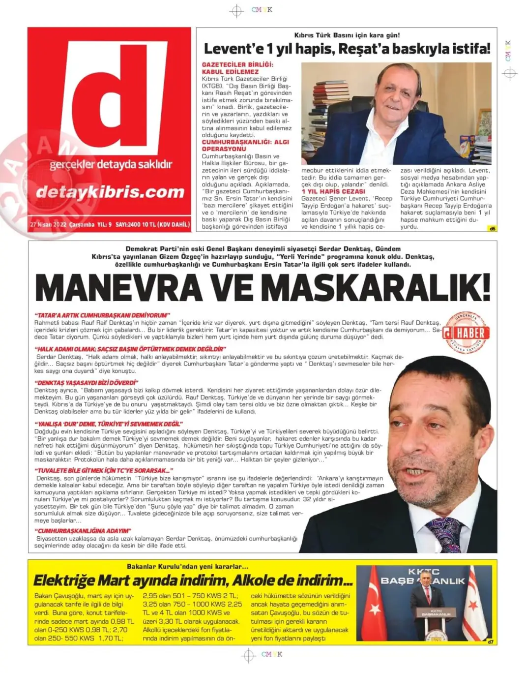 27 Nisan 2022 Çarşamba Gazete Manşetleri 8