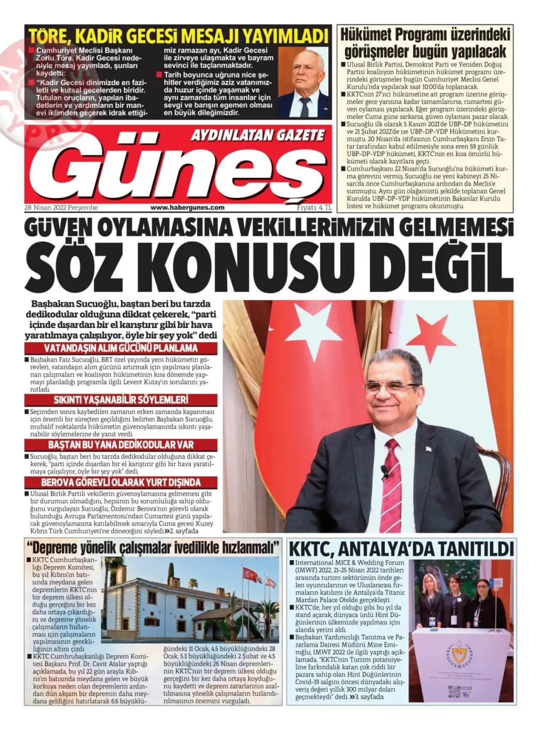 28 Nisan 2022 Perşembe Gazete Manşetleri 11