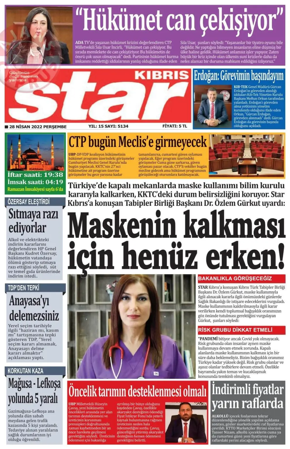 28 Nisan 2022 Perşembe Gazete Manşetleri 16