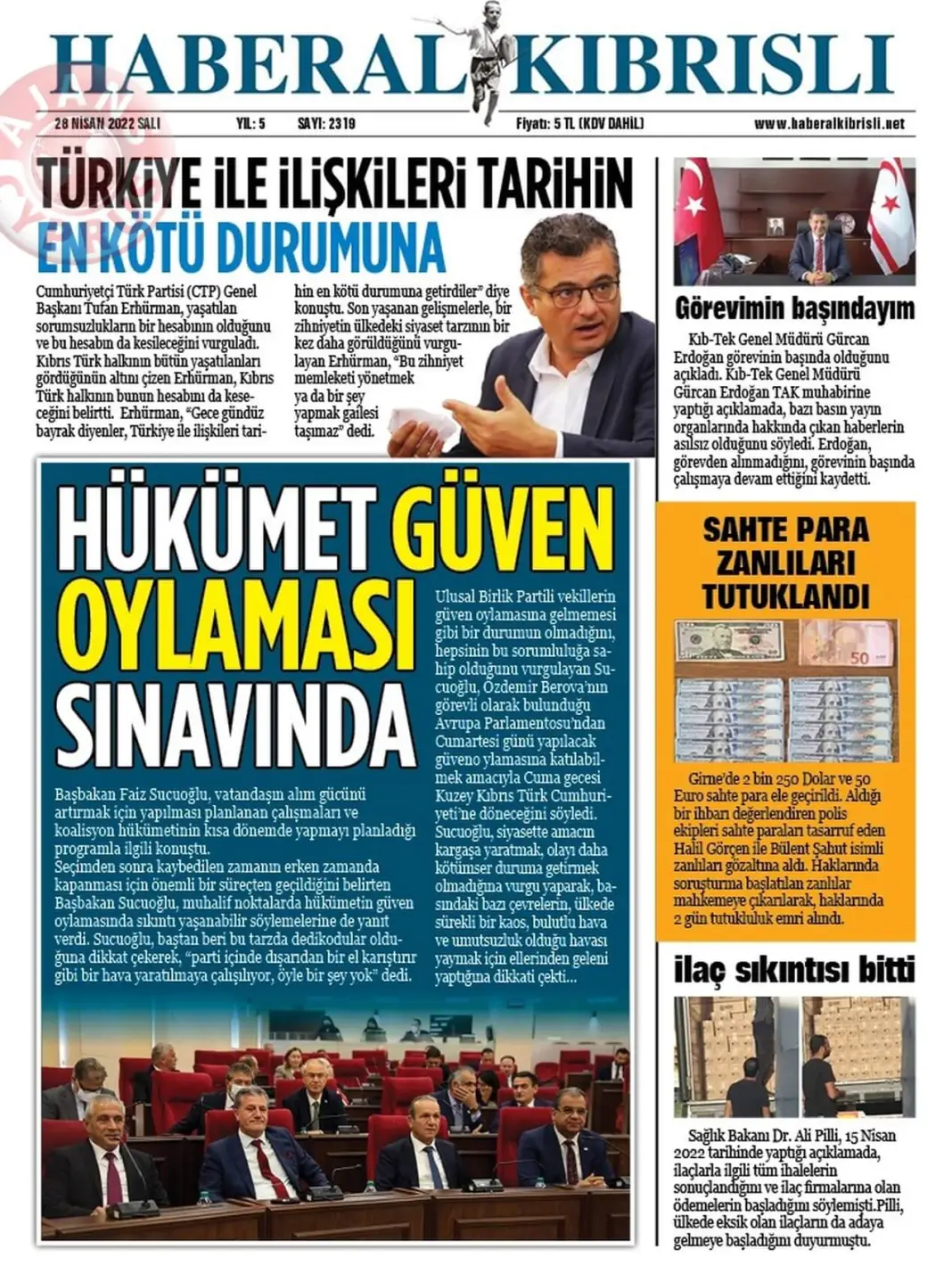 28 Nisan 2022 Perşembe Gazete Manşetleri 4