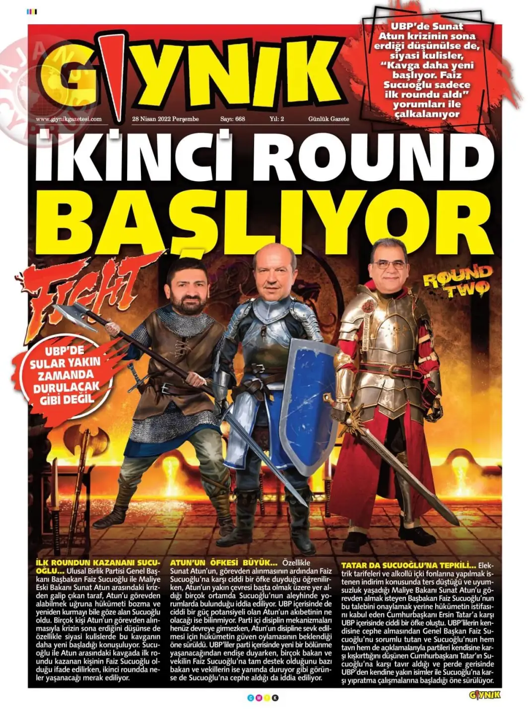 28 Nisan 2022 Perşembe Gazete Manşetleri 8