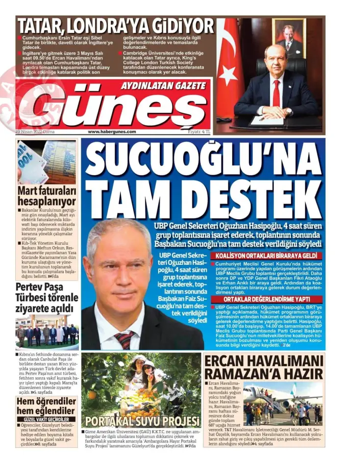 29 Nisan 2022 Cuma Gazete Manşetleri 10