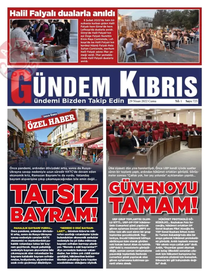 29 Nisan 2022 Cuma Gazete Manşetleri 16