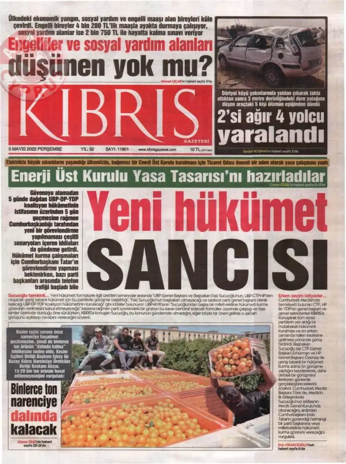 5 Mayıs 2022 Perşembe Gazete Manşetleri 4