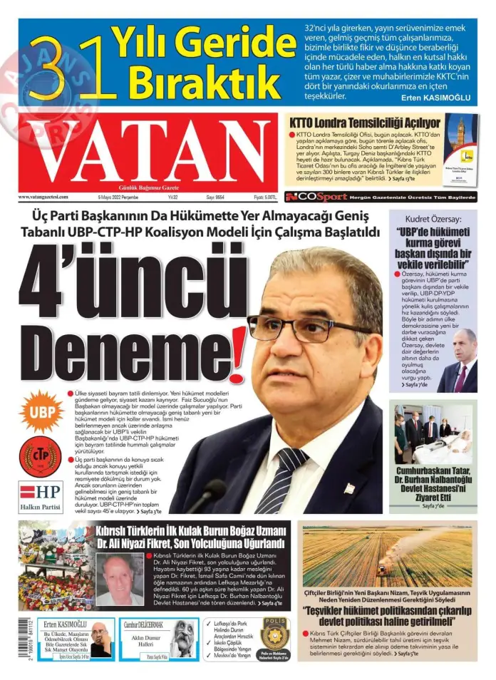 5 Mayıs 2022 Perşembe Gazete Manşetleri 6