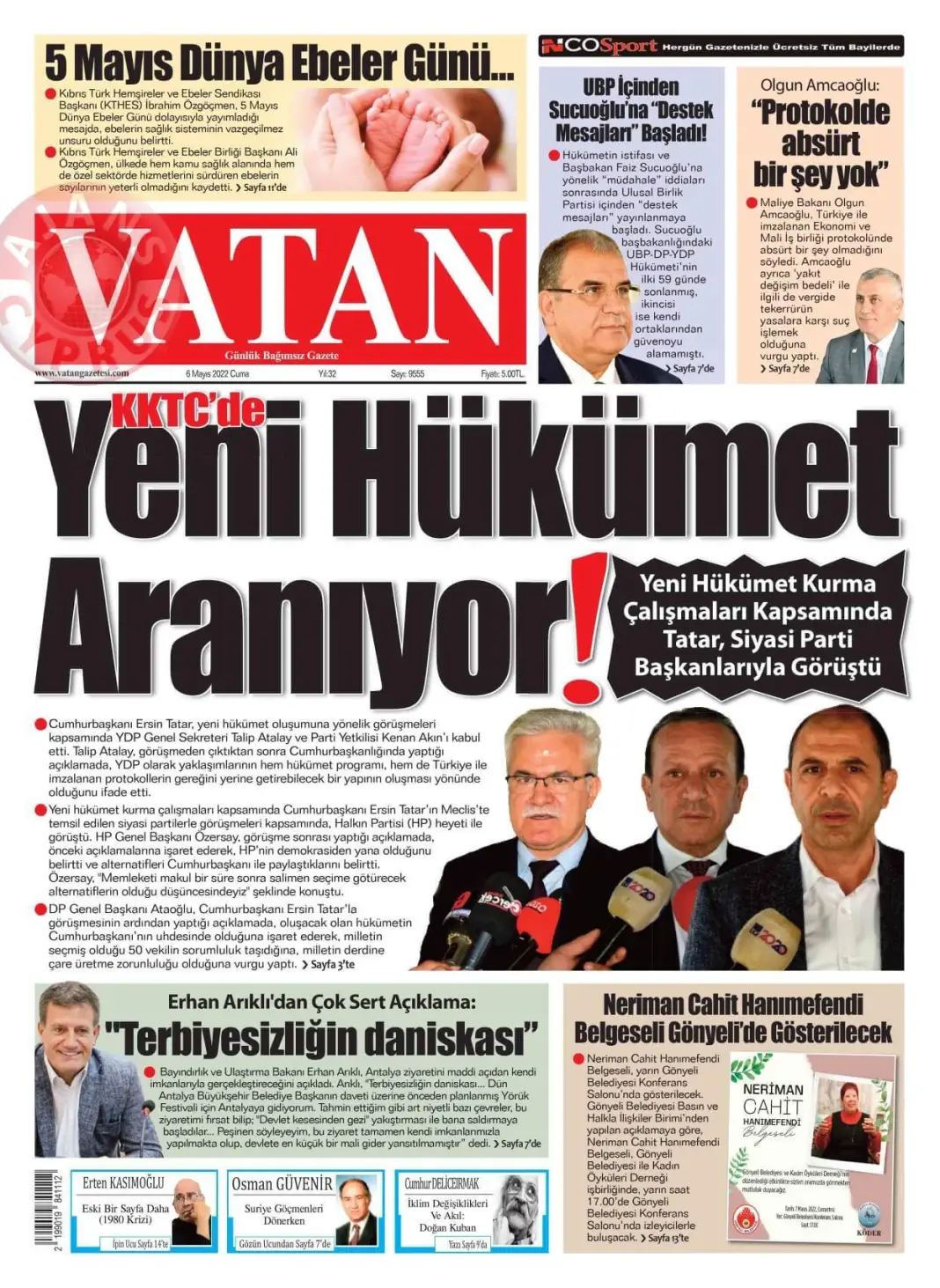 6 Mayıs 2022 Cuma Gazete Manşetleri 4