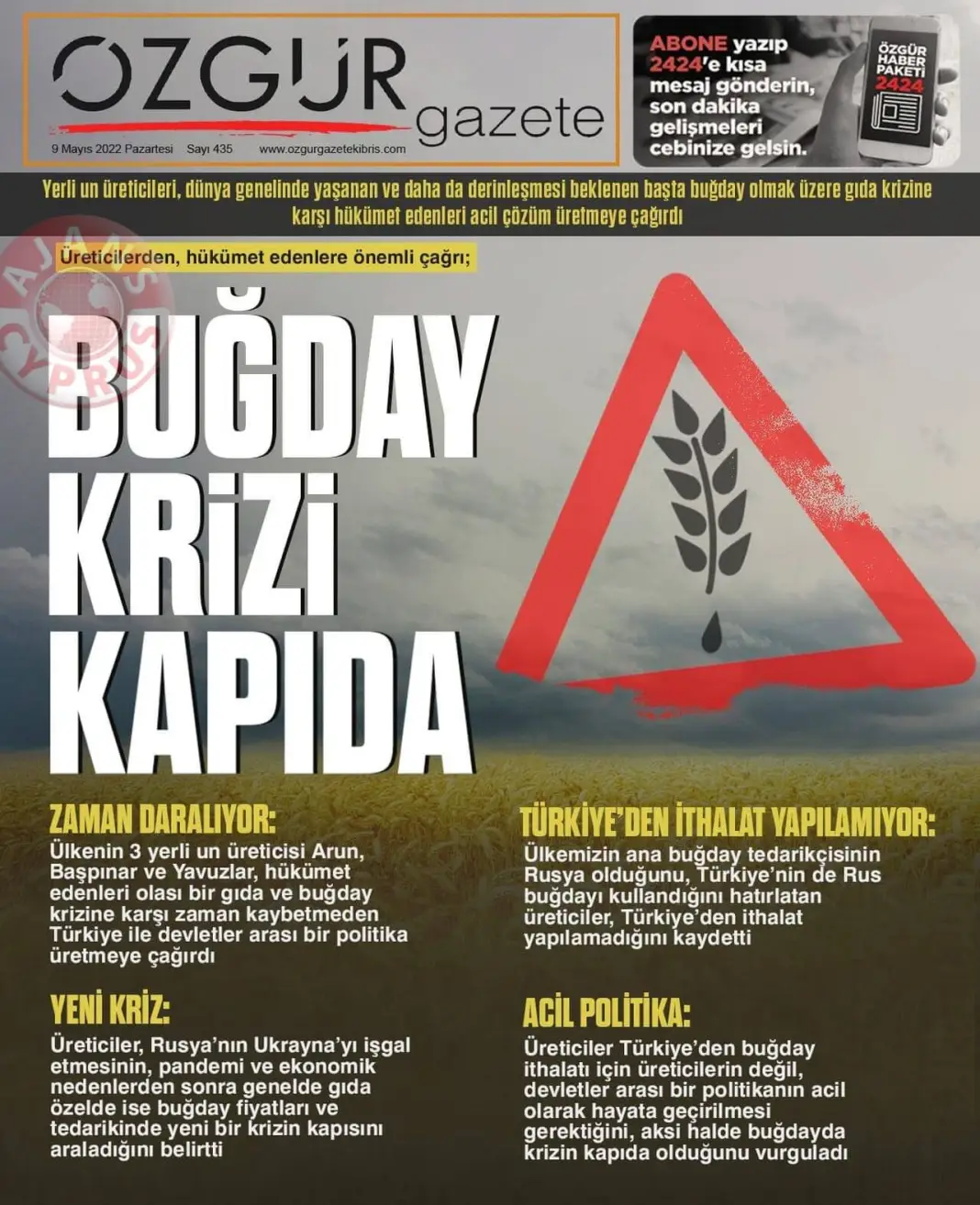 9 Mayıs 2022 Pazartesi Gazete Manşetleri 12