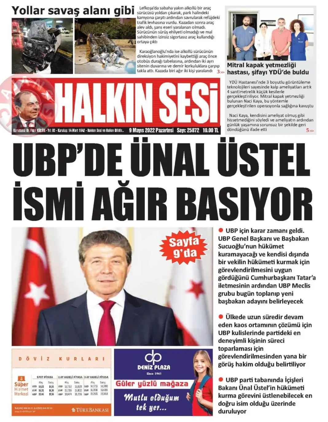 9 Mayıs 2022 Pazartesi Gazete Manşetleri 2