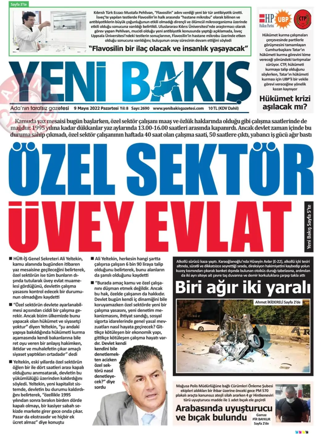 9 Mayıs 2022 Pazartesi Gazete Manşetleri 6