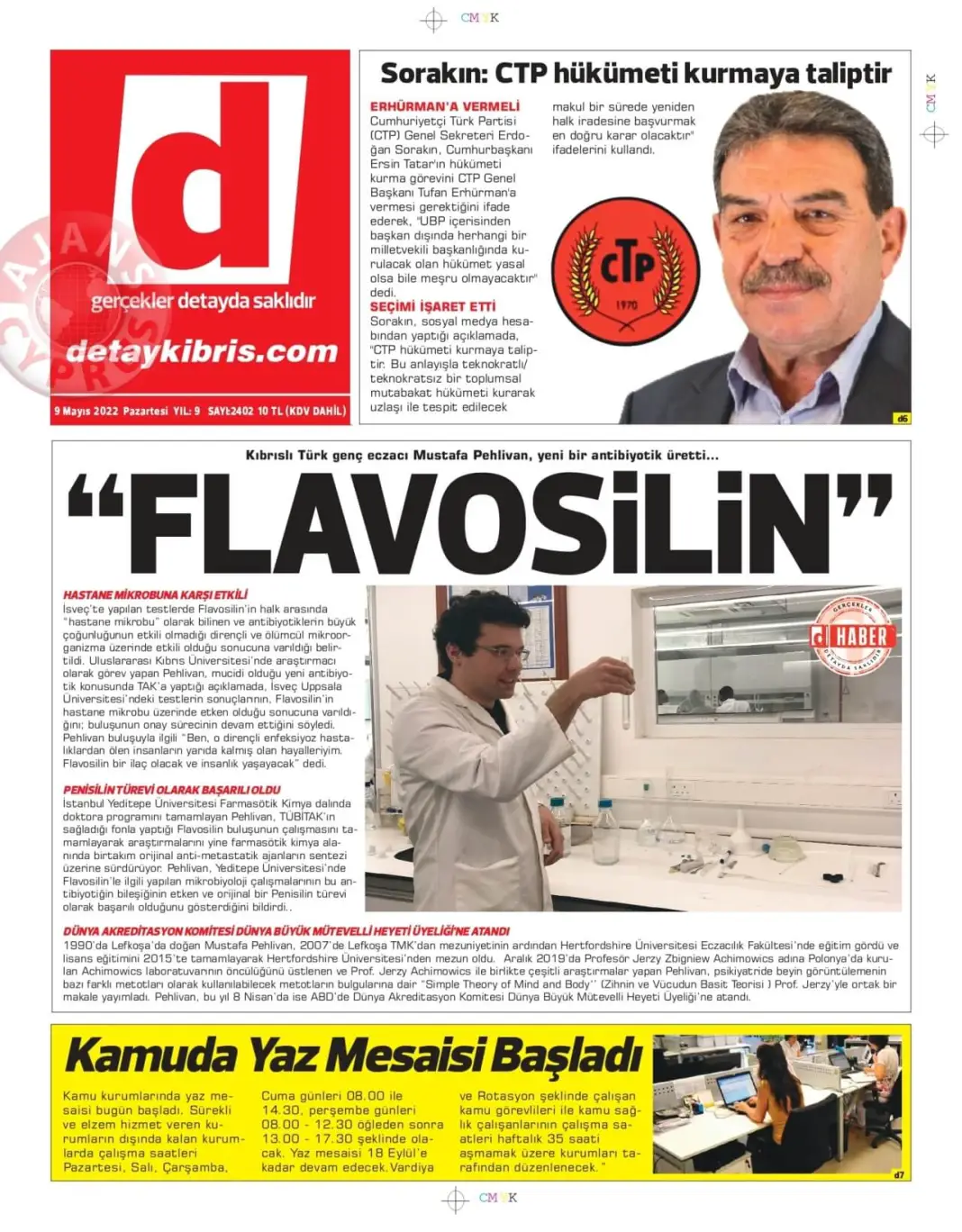 9 Mayıs 2022 Pazartesi Gazete Manşetleri 8