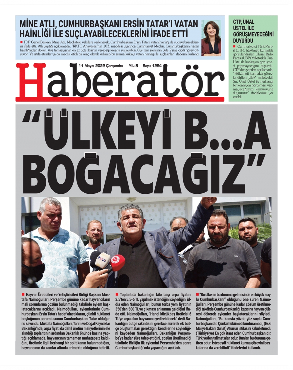11 Mayıs 2022 Çarşamba Gazete Manşetleri 2