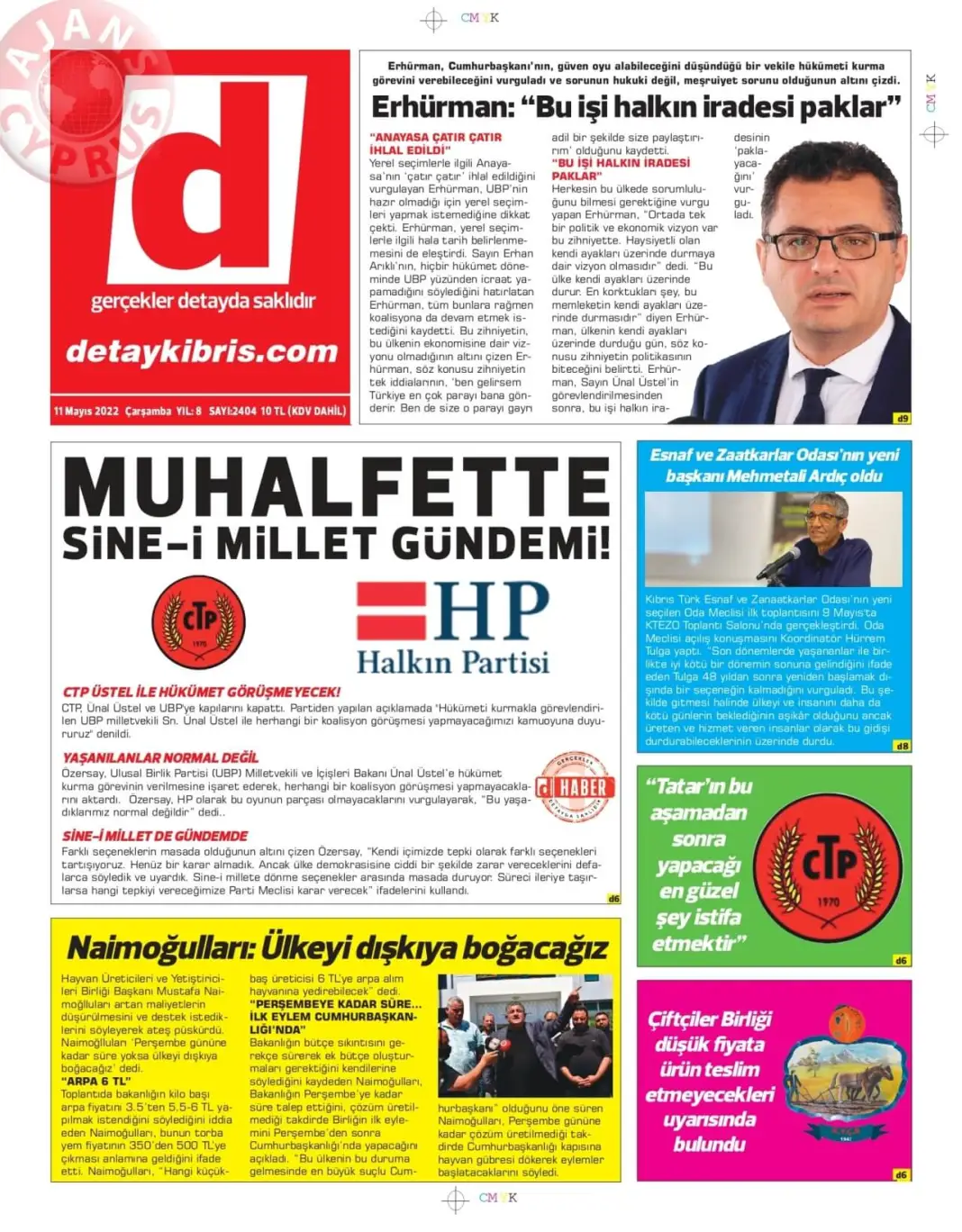 11 Mayıs 2022 Çarşamba Gazete Manşetleri 9