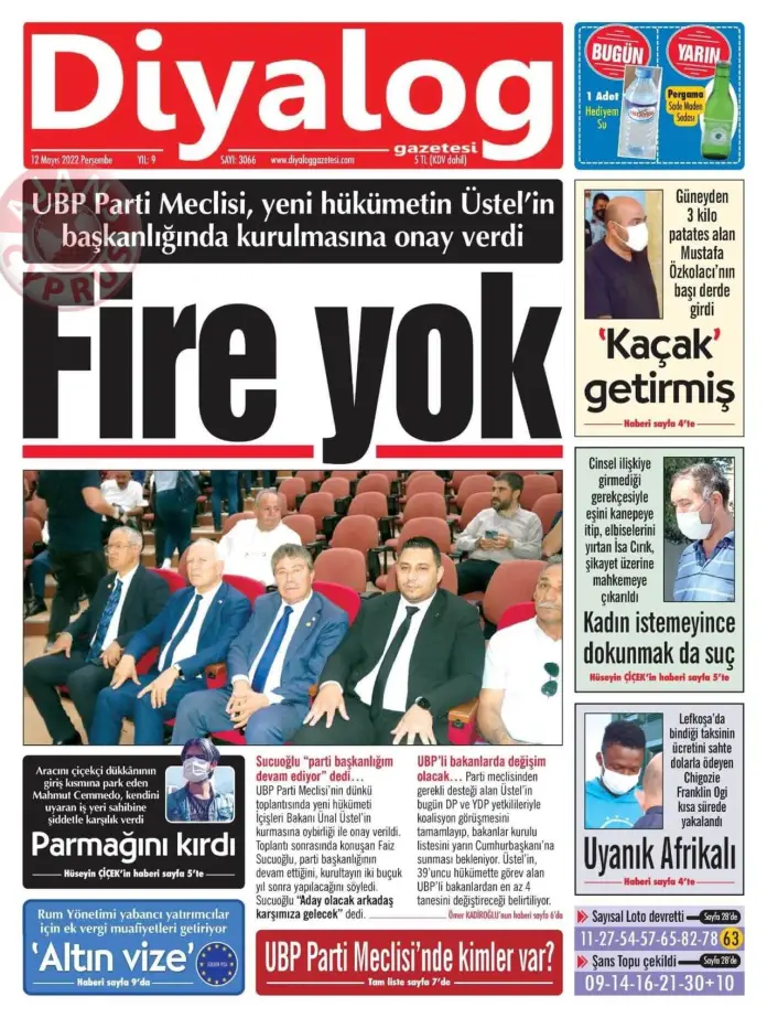 12 Mayıs 2022 Perşembe Gazete Manşetleri 9