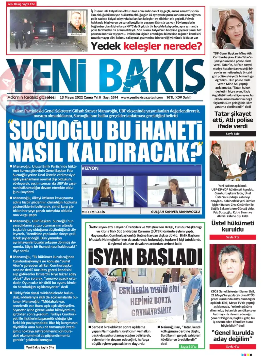 13 Mayıs 2022 Cuma Gazete Manşetleri 6