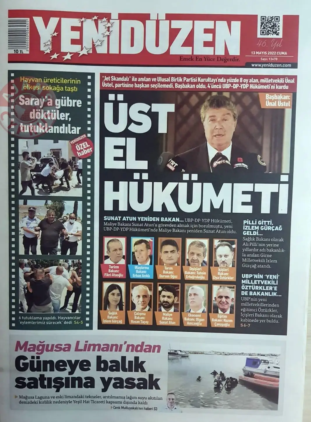 13 Mayıs 2022 Cuma Gazete Manşetleri 7