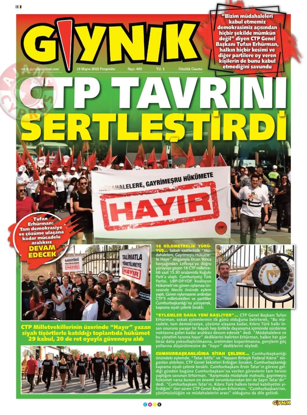 19 Mayıs 2022 Perşembe Gazete Manşetleri 12