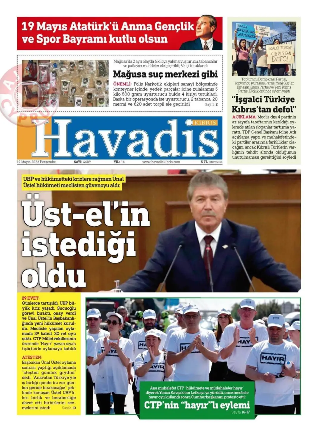 19 Mayıs 2022 Perşembe Gazete Manşetleri 17