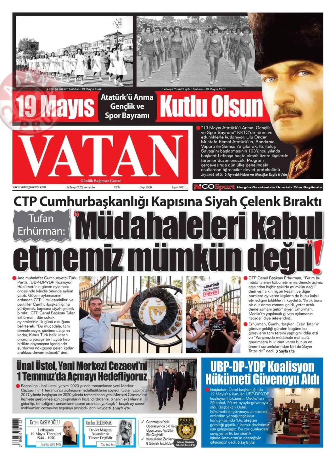 19 Mayıs 2022 Perşembe Gazete Manşetleri 4