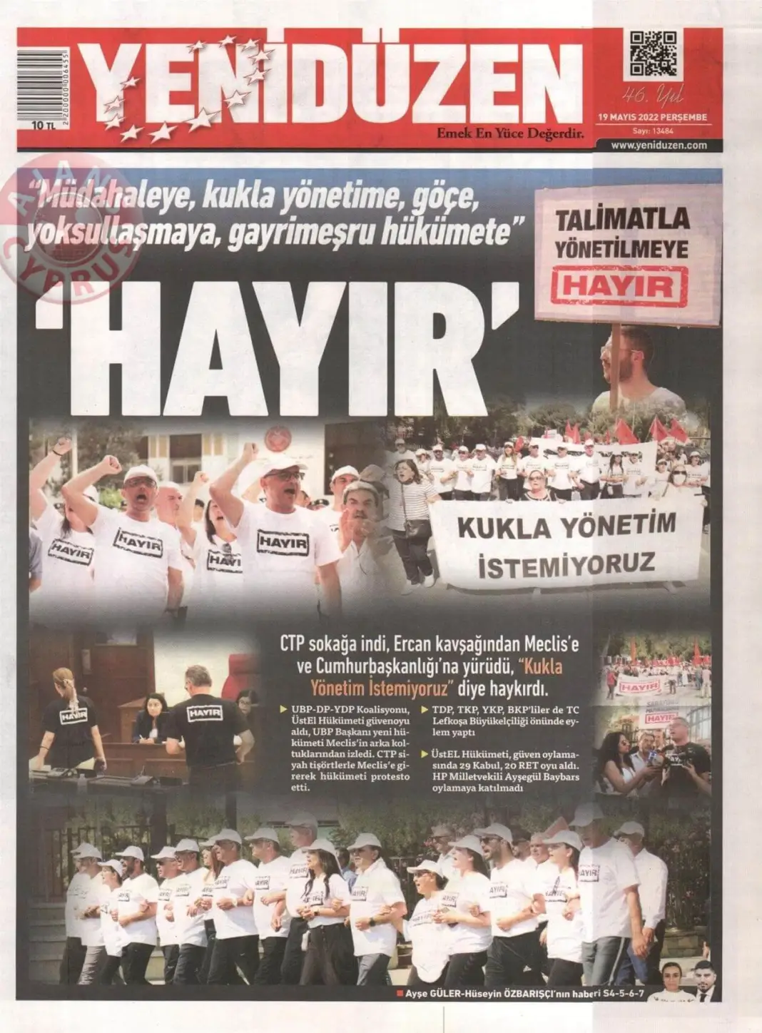 19 Mayıs 2022 Perşembe Gazete Manşetleri 6