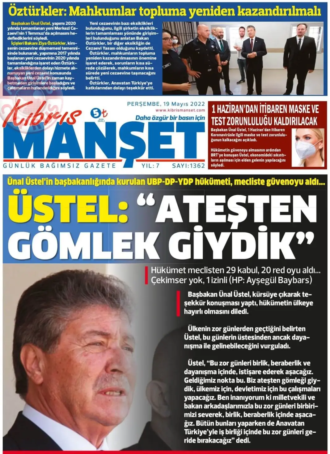 19 Mayıs 2022 Perşembe Gazete Manşetleri 9