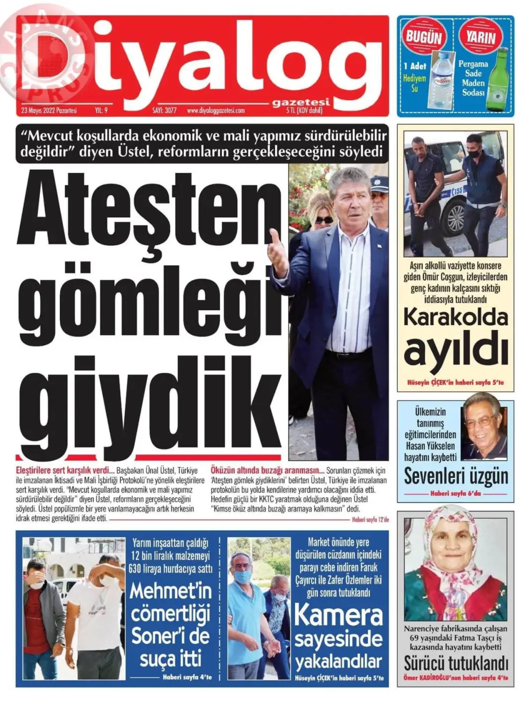 23 Mayıs 2022 Pazartesi Gazete Manşetleri 9
