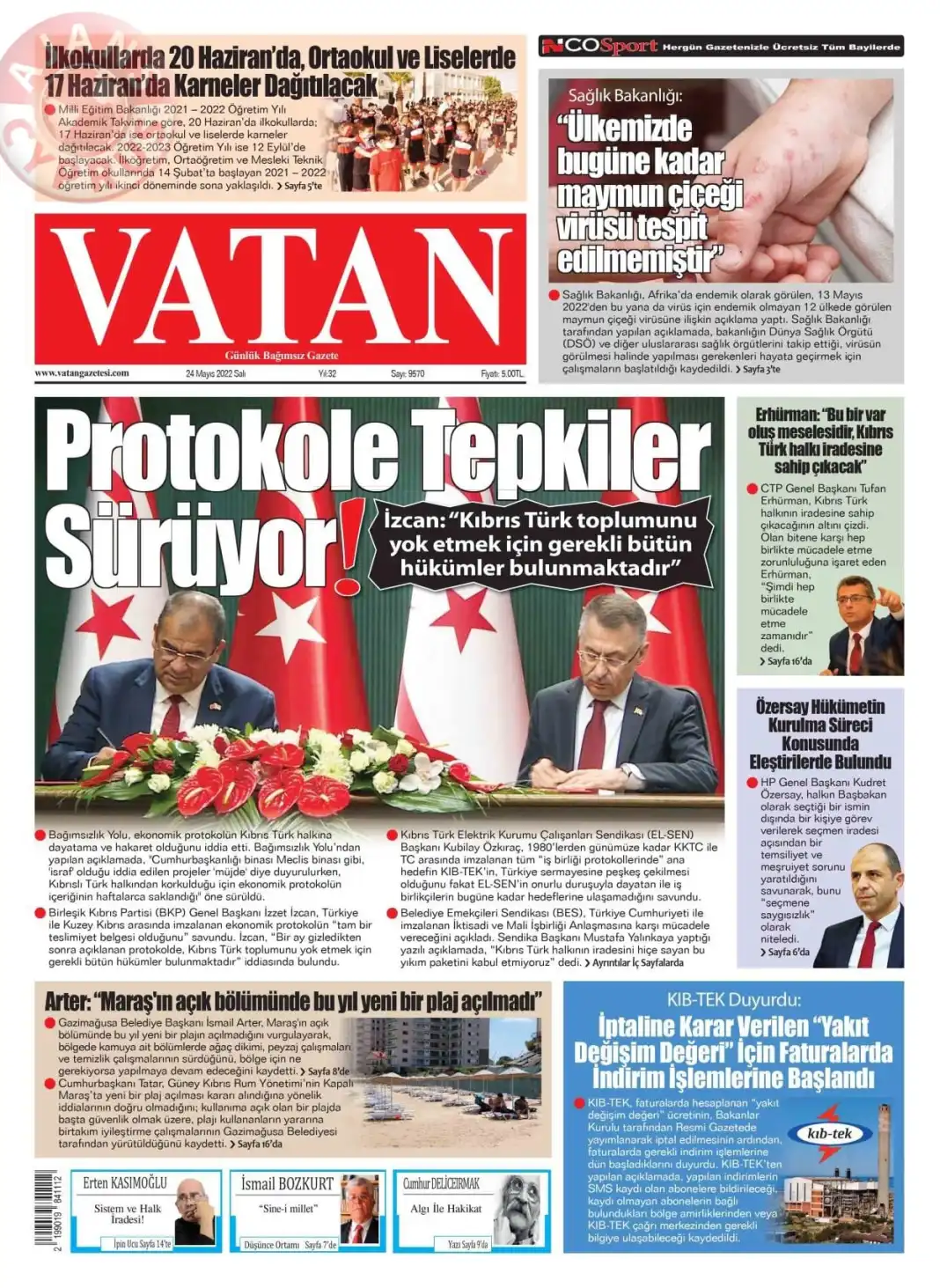24 Mayıs 2022 Salı Gazete Manşetleri 5