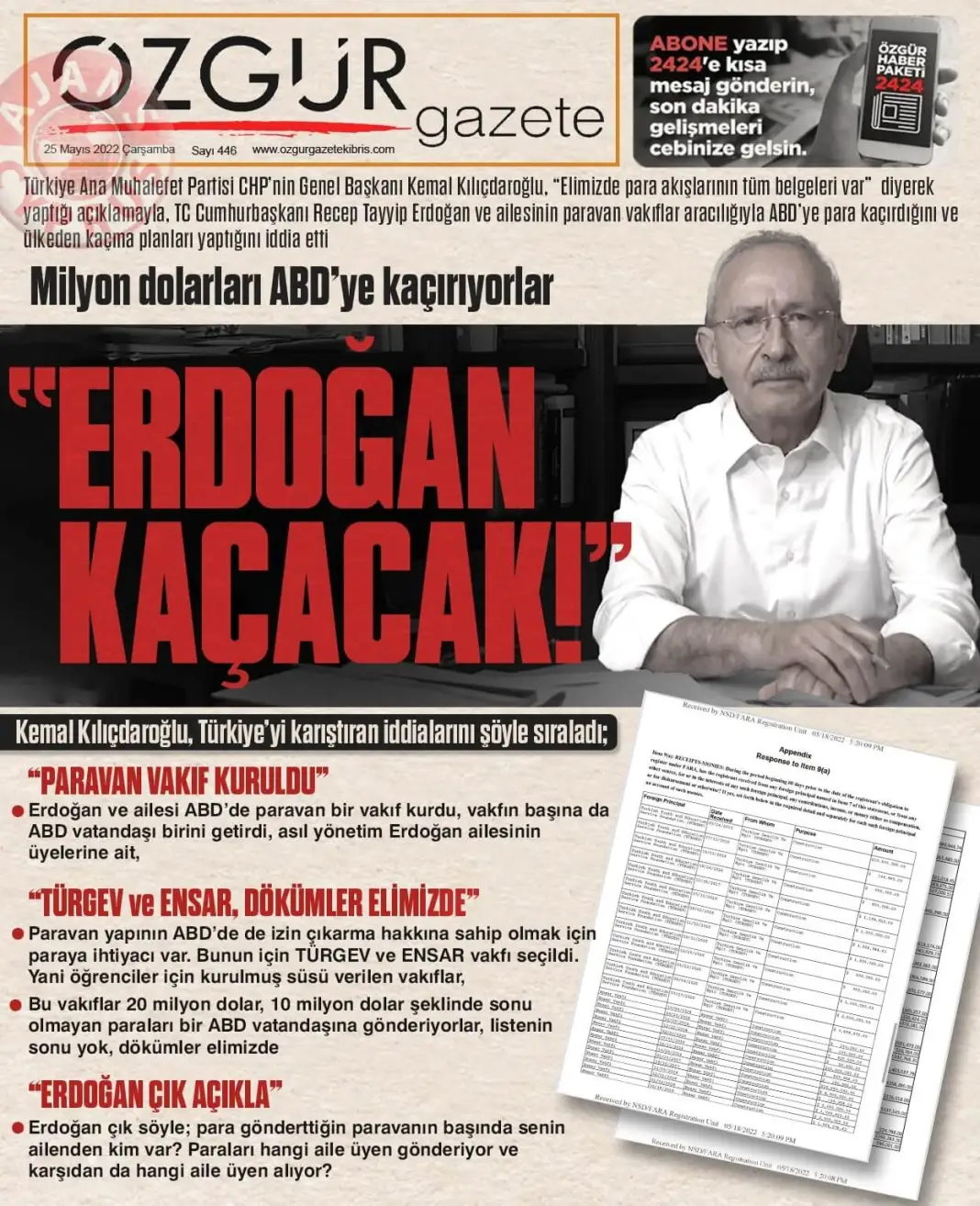 25 Mayıs 2022 Çarşamba Gazete Manşetleri 15