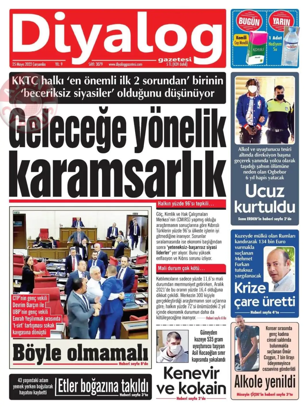 25 Mayıs 2022 Çarşamba Gazete Manşetleri 9