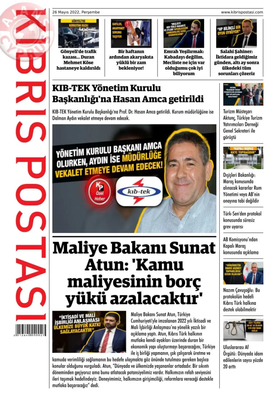 26 Mayıs 2022 Perşembe Gazete Manşetleri 10
