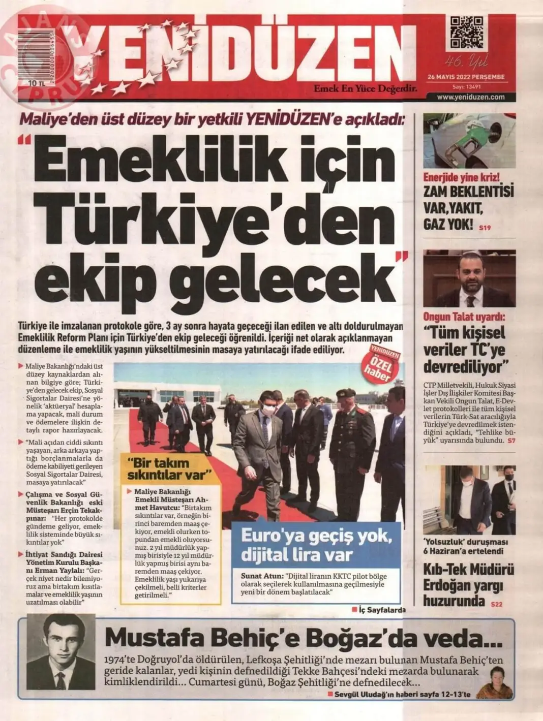 26 Mayıs 2022 Perşembe Gazete Manşetleri 7
