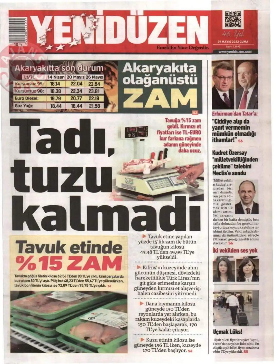 27 Mayıs 2022 Cuma Gazete Manşetleri 7