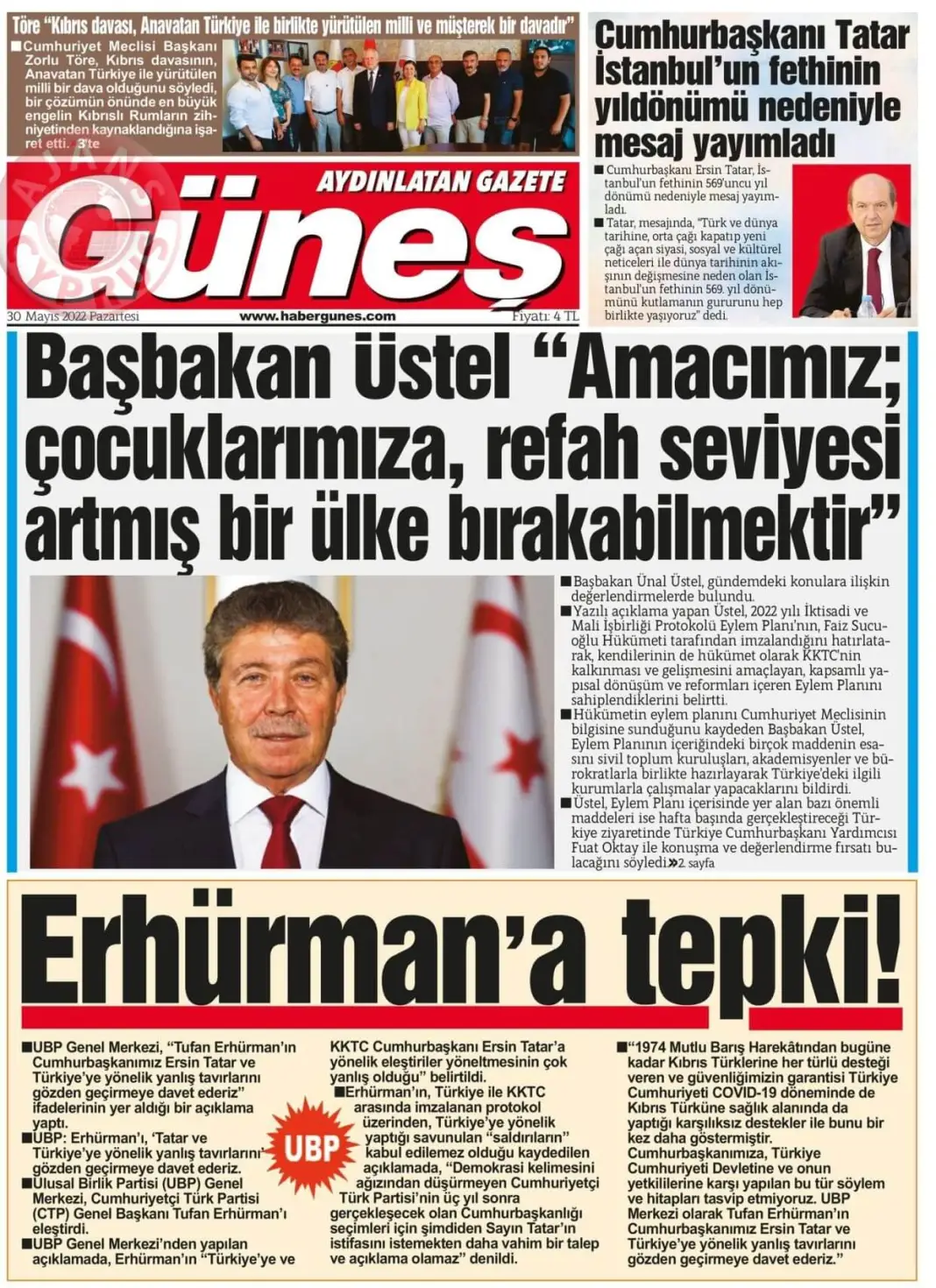 30 Mayıs 2022 Pazartesi Gazete Manşetleri 14