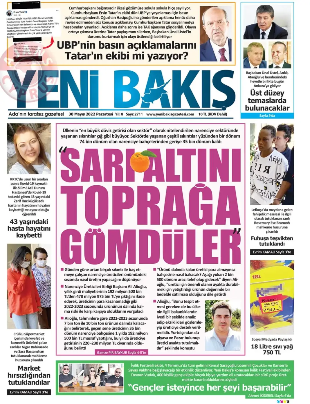 30 Mayıs 2022 Pazartesi Gazete Manşetleri 6