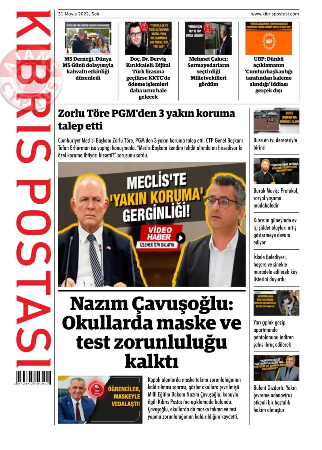 31 Mayıs 2022 Salı Gazete Manşetleri 11