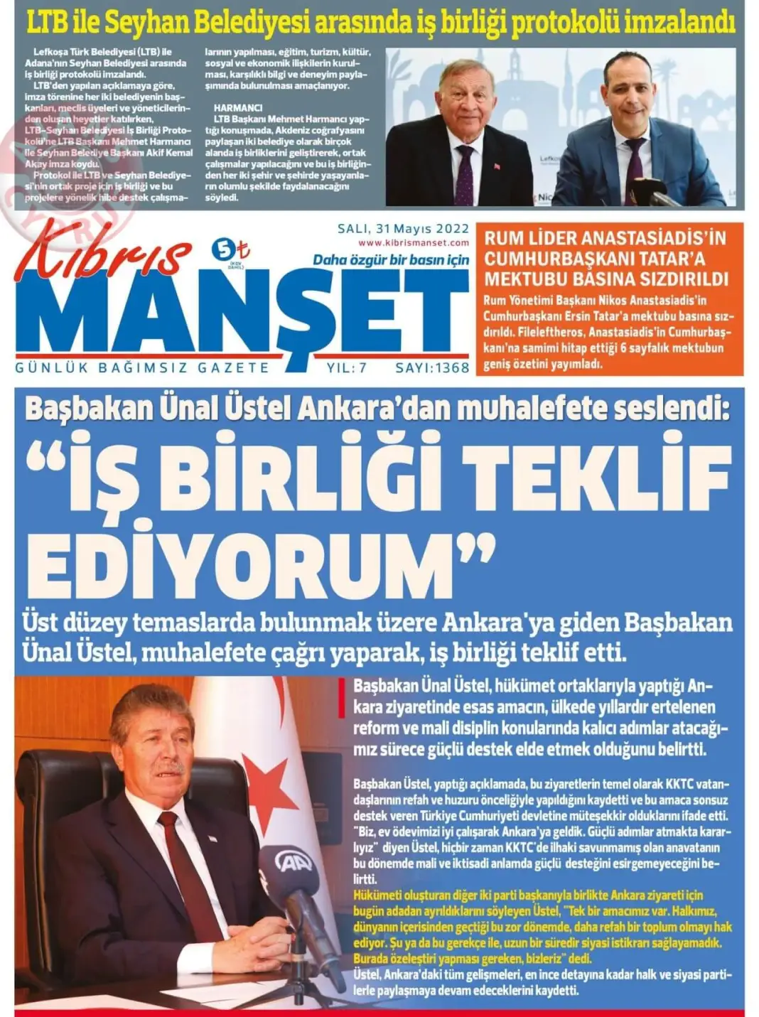 31 Mayıs 2022 Salı Gazete Manşetleri 12
