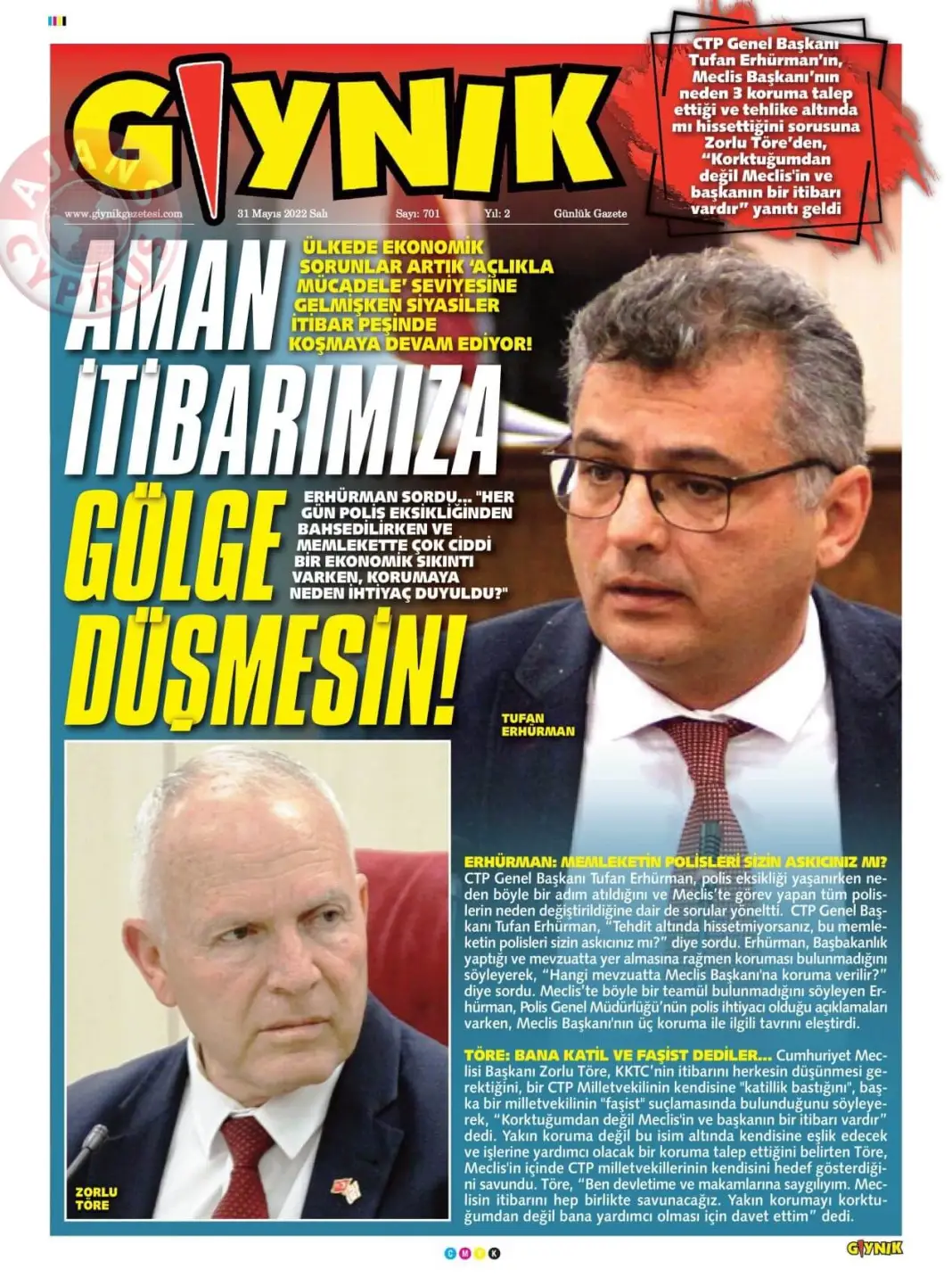 31 Mayıs 2022 Salı Gazete Manşetleri 15