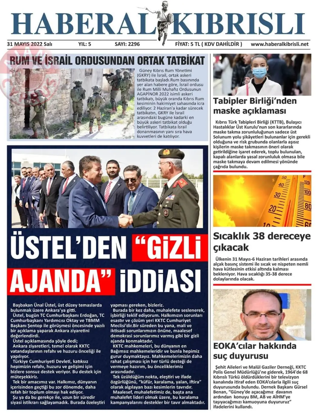 31 Mayıs 2022 Salı Gazete Manşetleri 18