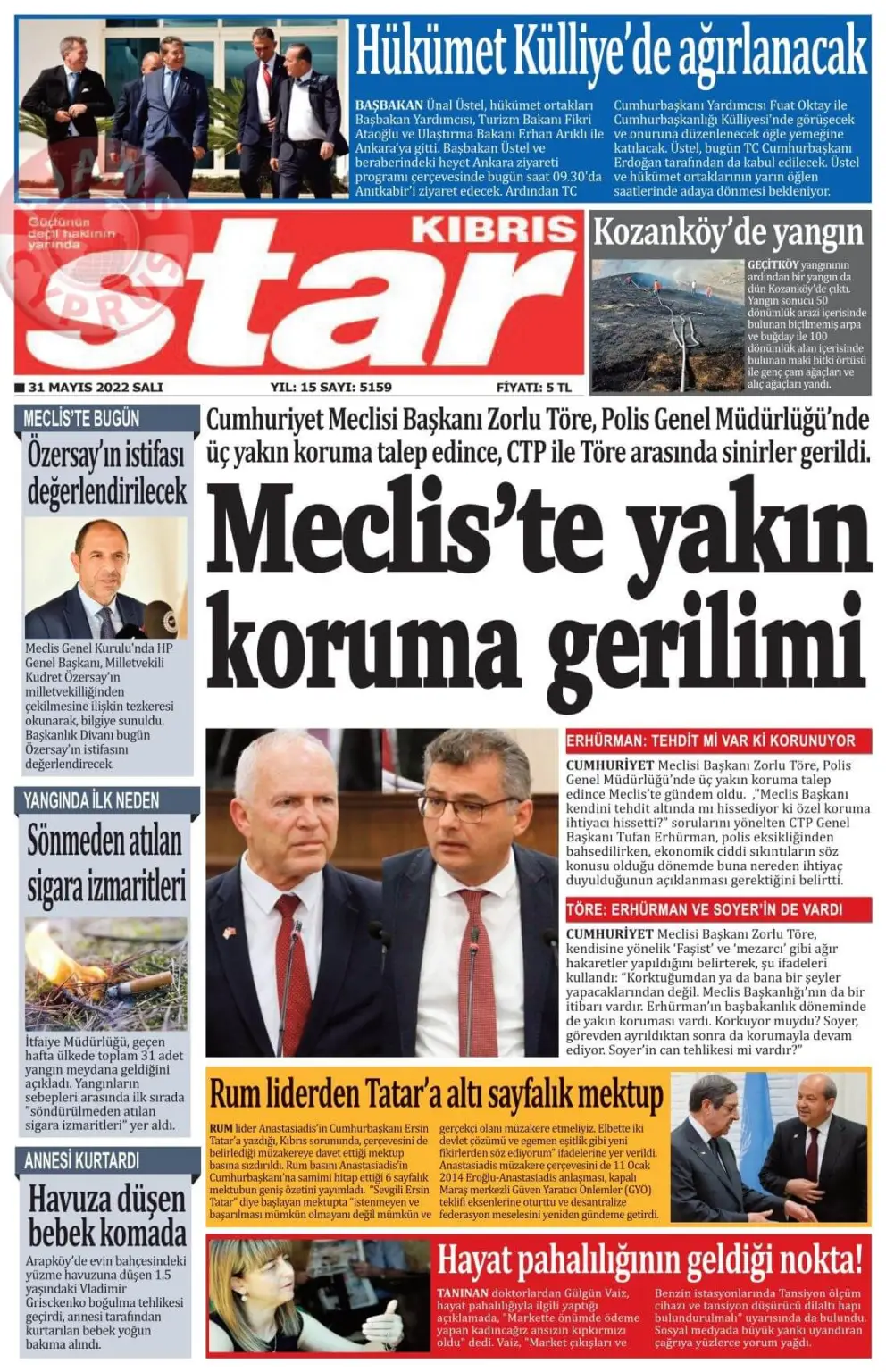 31 Mayıs 2022 Salı Gazete Manşetleri 5