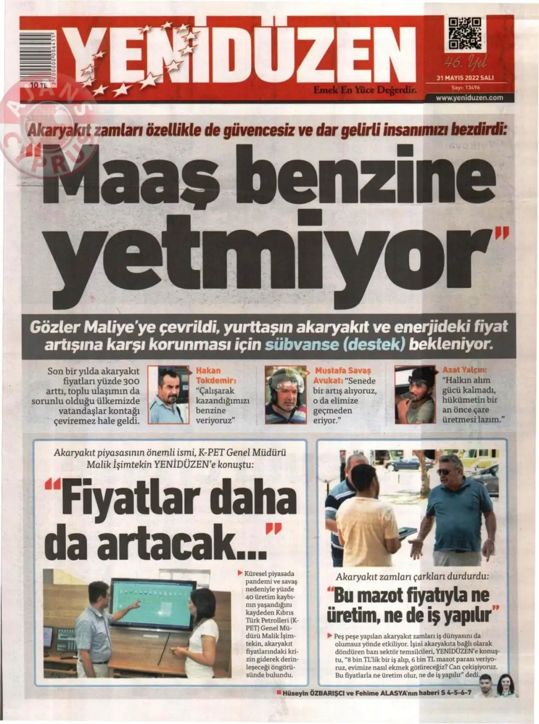 31 Mayıs 2022 Salı Gazete Manşetleri 7