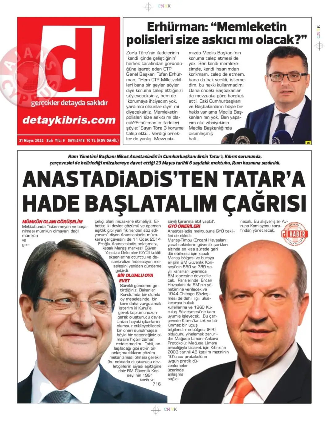 31 Mayıs 2022 Salı Gazete Manşetleri 8