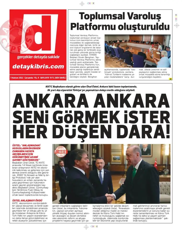1 Haziran 2022 Çarşamba Gazete Manşetleri 7