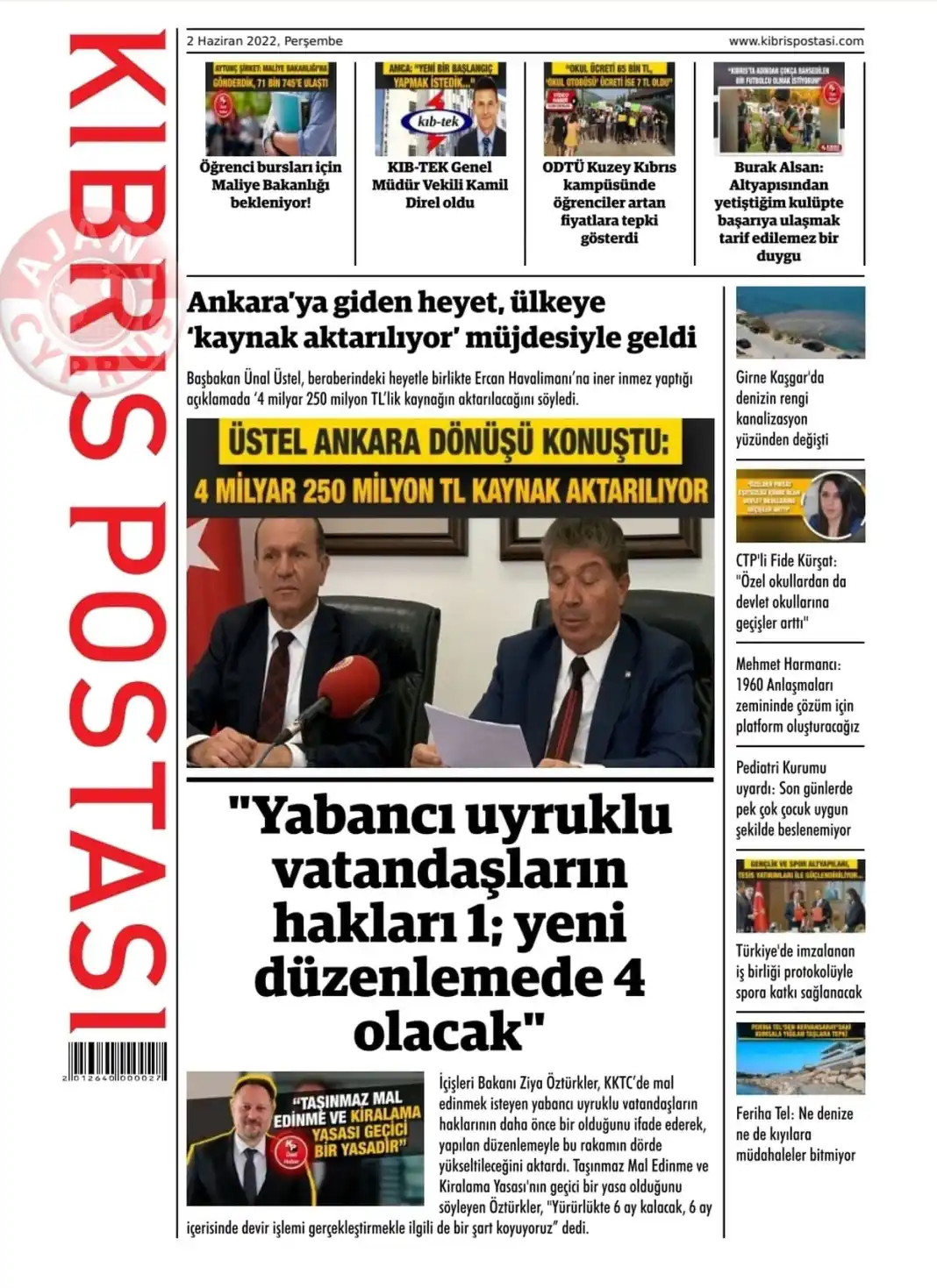 2 Haziran 2022 Perşembe Gazete Manşetleri 13
