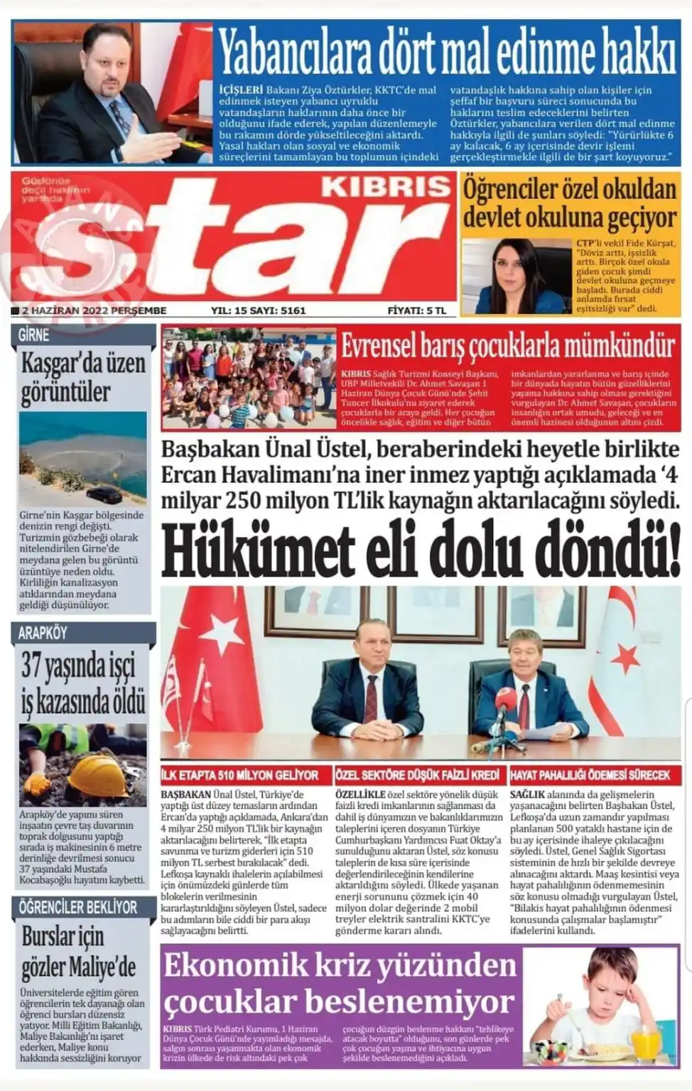 2 Haziran 2022 Perşembe Gazete Manşetleri 2