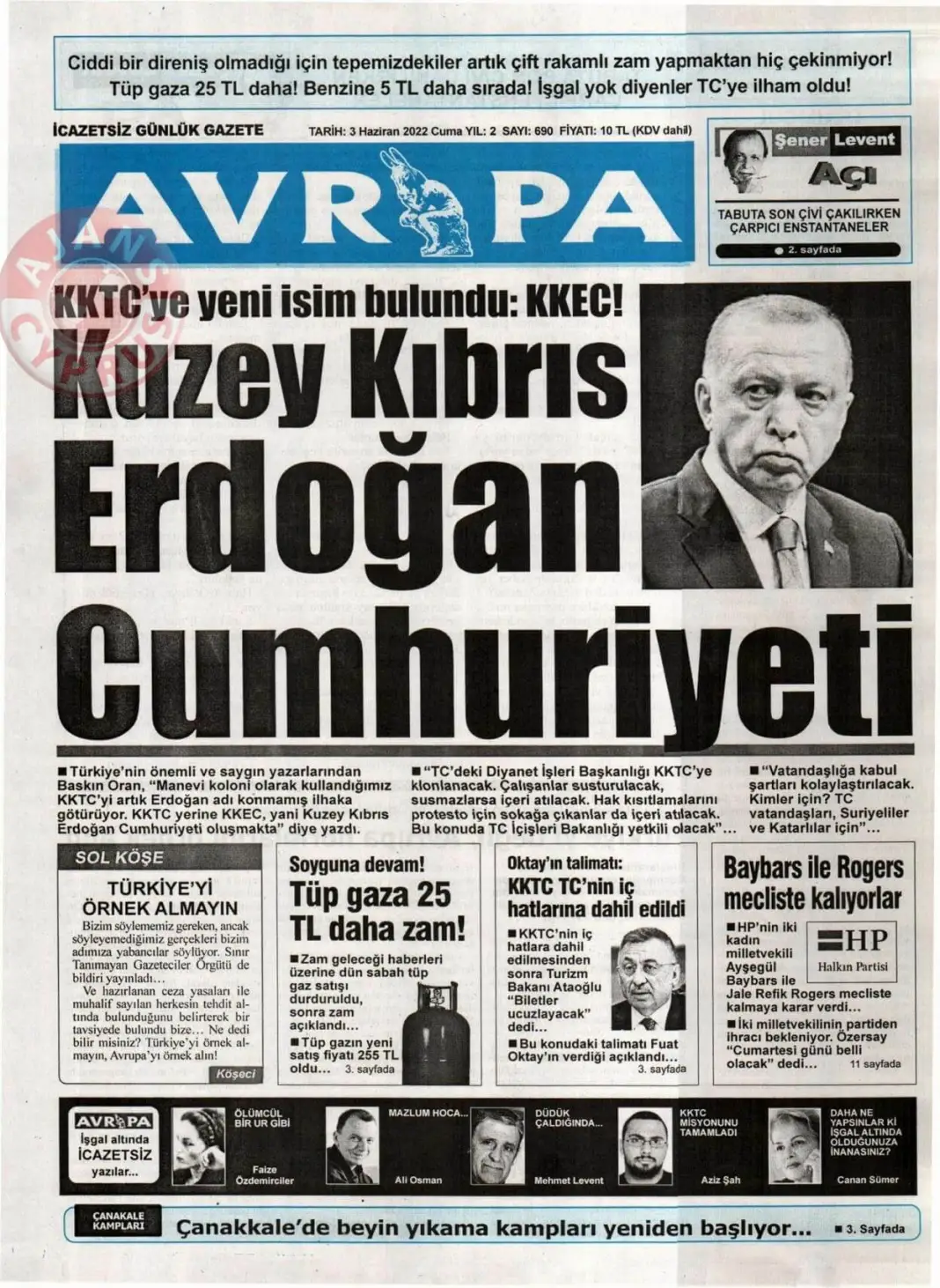 3 Haziran 2022 Cuma Gazete Manşetleri 14