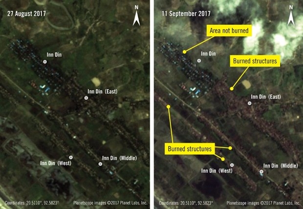 Arakan'da sistematik kundaklamalar uyduyla görüntülendi 1