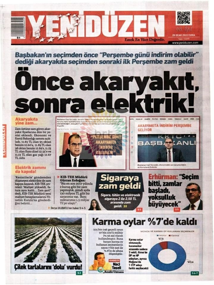 28 Ocak 2022 Gazete Manşetleri 9