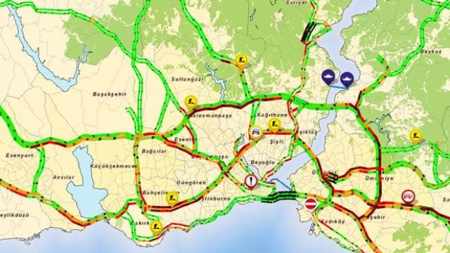 İBB canlı trafik yoğunluk haritası! İstanbul'da trafik durumu nasıl?