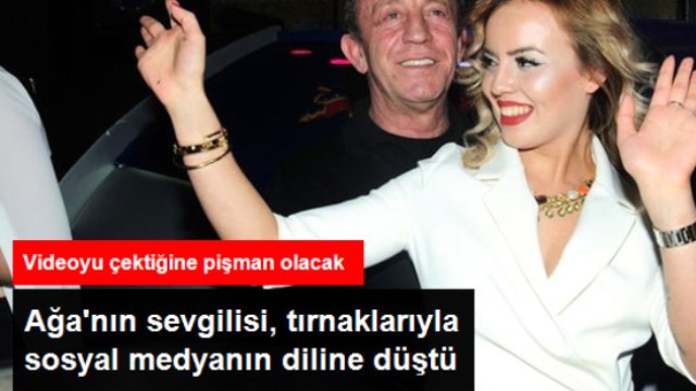 Ali Ağaoğlu'nun Genç Sevgilisi Uzun ve Ojeli Tırnaklarla Sarma Sarınca Olay Oldu